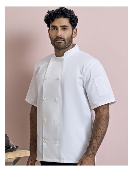 PRE-PR656-Short Sleeve Chefs Jacket 2